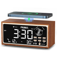 Radio Vintage Réveil avec Charge Sans Fil