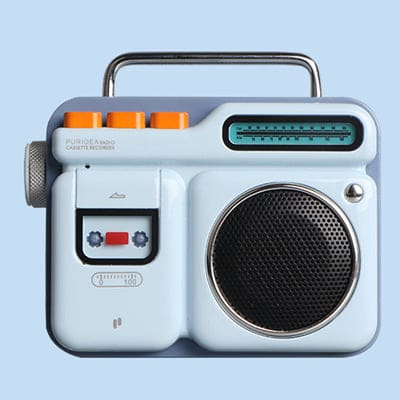 Mini Enceinte Bluetooth Vintage Portable - Design Rétro Vert, Son 3W, Batterie 400 MAh, Pour Décoration Et Musique