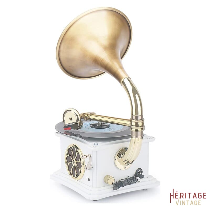 Gramophone Ancien avec Pavillon  Gramophone – Heritage Vintage™