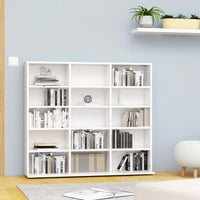 Meuble à CD Bois Blanc 102x23x89,5 cm