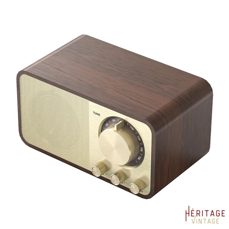 Radio vintage - Aspect bois - Prise secteur ou pile
