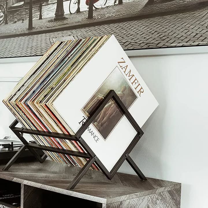 Étagère Métal Pour Vinyles - Support Rangement 100 Disques, Design Moderne, Assemblage Facile - 9
