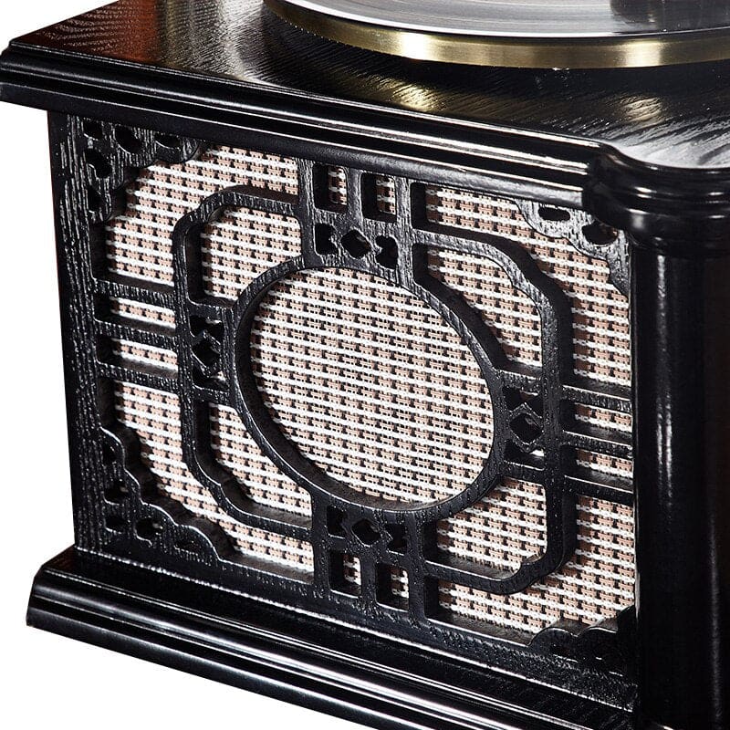 Tourne-disque Bluetooth Avec Veilleuse Et Horloge – Haut-parleur Portable 3 En 1, Design Vintage Vert - 8