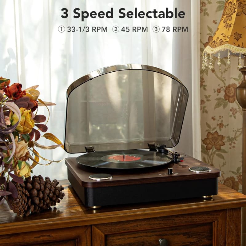 Tourne Disque Vintage 3 Vitesses Bluetooth Heritage Vintage 