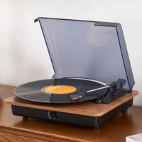 Tourne Disque Vintage Bois