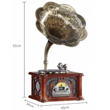 Gramophone Pavillon en Cuivre Pur