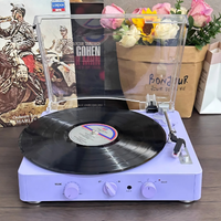 Tourne Disque Vintage 3 Vitesses Bluetooth