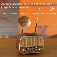Radio Vintage Am et Fm Imitation Bois
