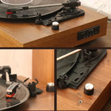 Tourne Disque Vintage Marron