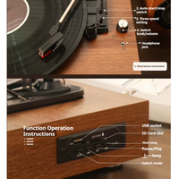 Tourne Disque Vintage Marron