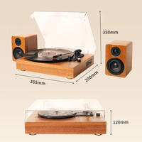 Tourne Disque Vintage Marron