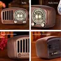 Mini Radio Vintage Rétro Avec Bluetooth