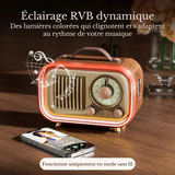 Radio Vintage Portable Lumière RGB
