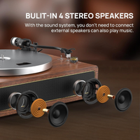 Tourne Disque Vintage Bluetooth