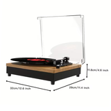 Tourne Disque Vintage Effet Bois