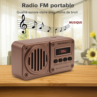 Radio Portable Vintage AM/FM Avec Prise Casque - Fonctionne Sur Piles Ou Secteur - Idéal Bureau, Cuisine, Camping