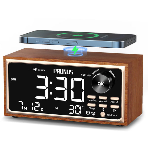 Radio Vintage Réveil avec Charge Sans Fil