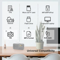Radio Vintage Compacte Affichage LED