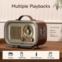 Radio Vintage Portable Lumière RGB