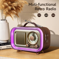 Radio Vintage Portable Lumière RGB