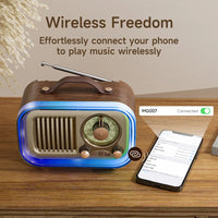 Radio Vintage Portable Lumière RGB