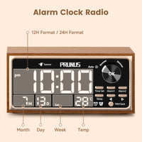 Radio Vintage Réveil avec Charge Sans Fil