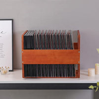 Caisse en Bois Pour Ranger Disques Vinyles Marron