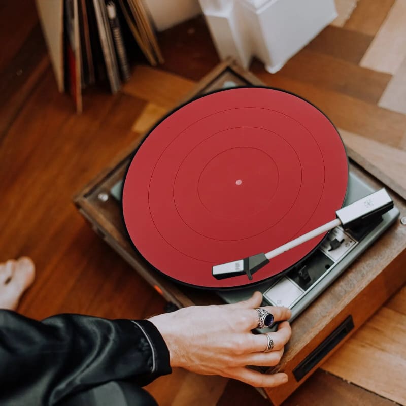 Slipmat Tapis Tourne-Disque Caoutchouc « Persistence Of Sounds » 30,5 Cm (12") - Amélioration Son Vinyle