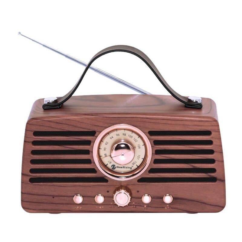 Enceinte Bluetooth Retro Bois Rose