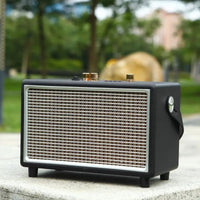 Enceinte Cuir Vintage Noir