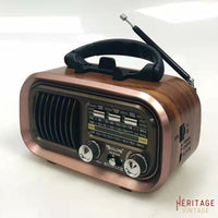 Radio Bluetooth Vintage Marron