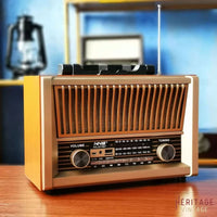 Radio Retro Vintage Bois jaune