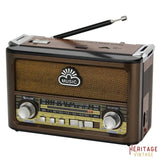 Radio USB Vintage Marron