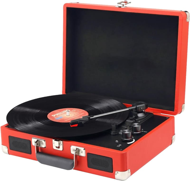ANCIEN TOURNE DISQUE philips années 50, 60 dans sa valise d'origine EUR 45,00 - FR