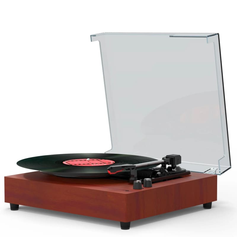 Tourne Disque Avec Enceinte Intégrée Rouge