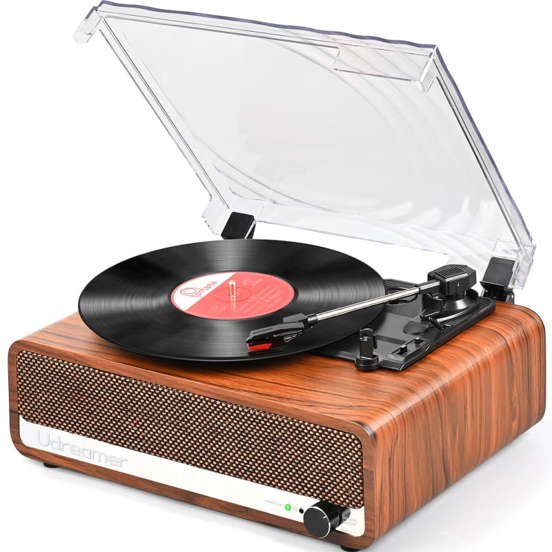 Tourne Disque Style Vintage Marron