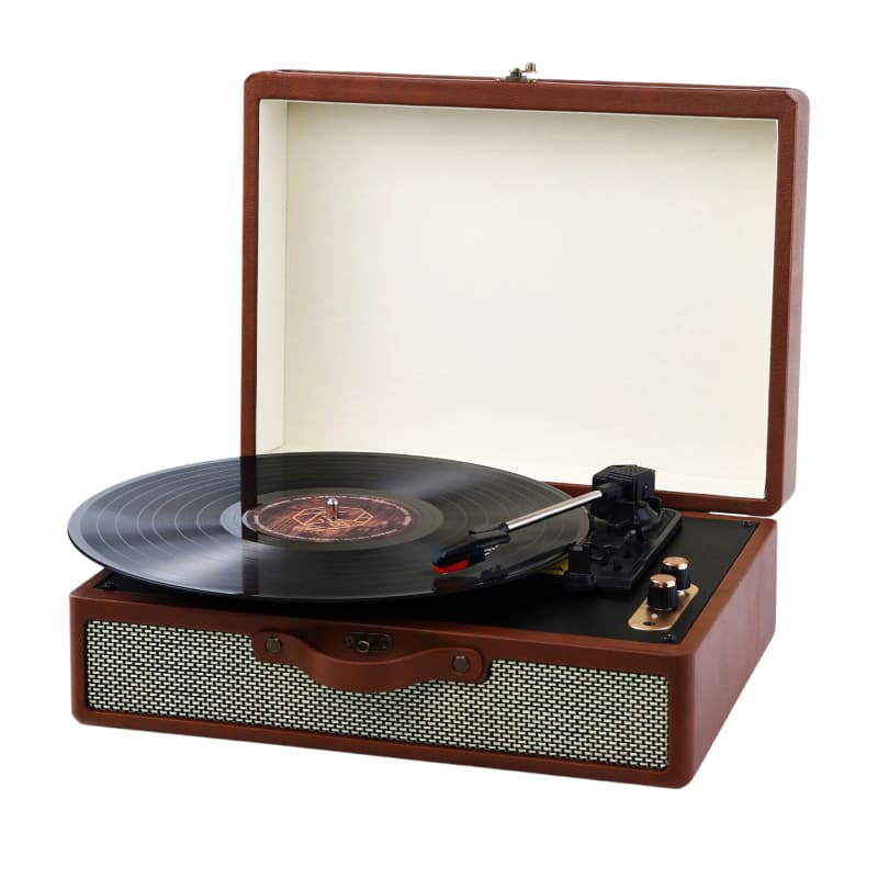 Tourne Disque Valise Vintage Marron