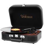 Tourne-Disque Valise Vintage Bluetooth Noir