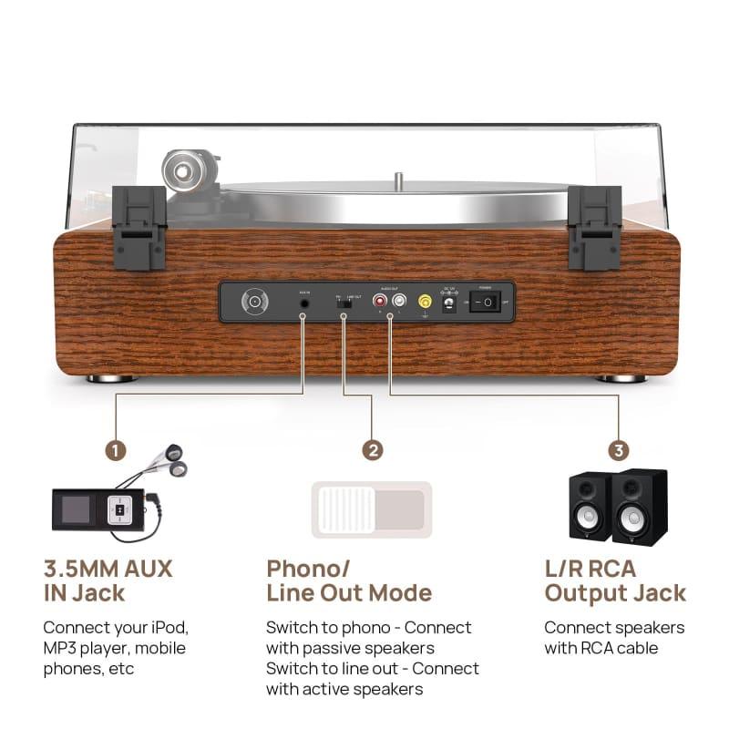 Tourne Disque Vintage Bluetooth – Heritage Vintage™