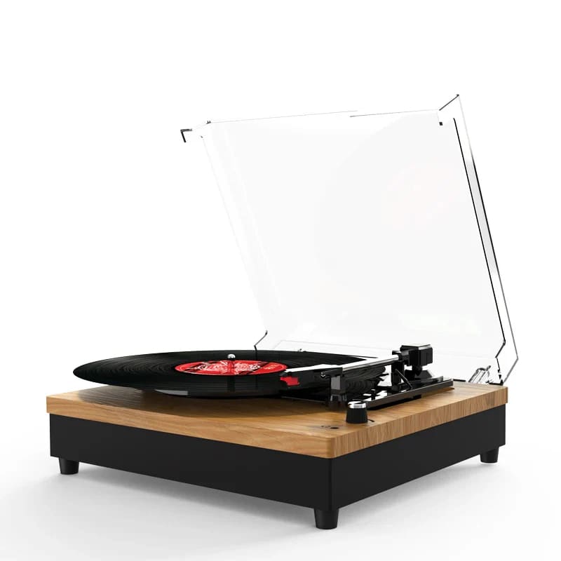 Tourne Disque Vintage Effet Bois – Heritage Vintage™