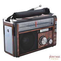 Vintage Radio USB marron